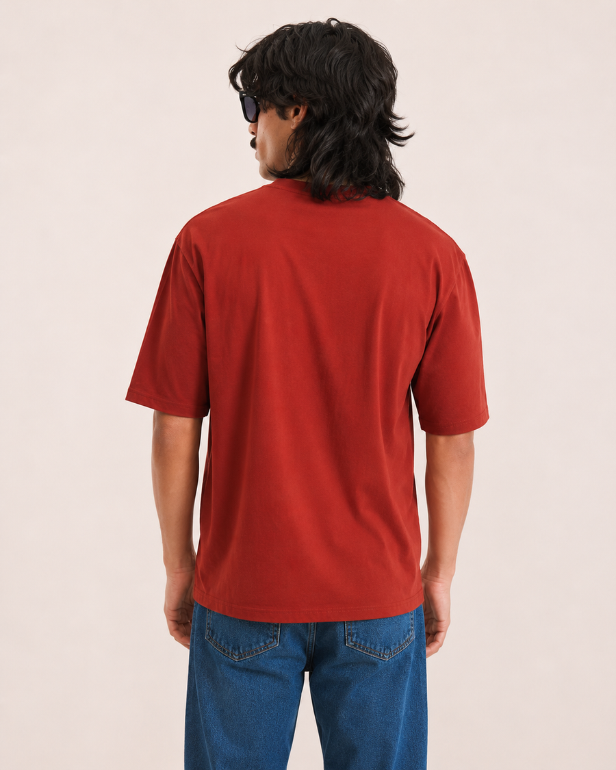 White Cathedral Print Oversized T-Shirt for Men