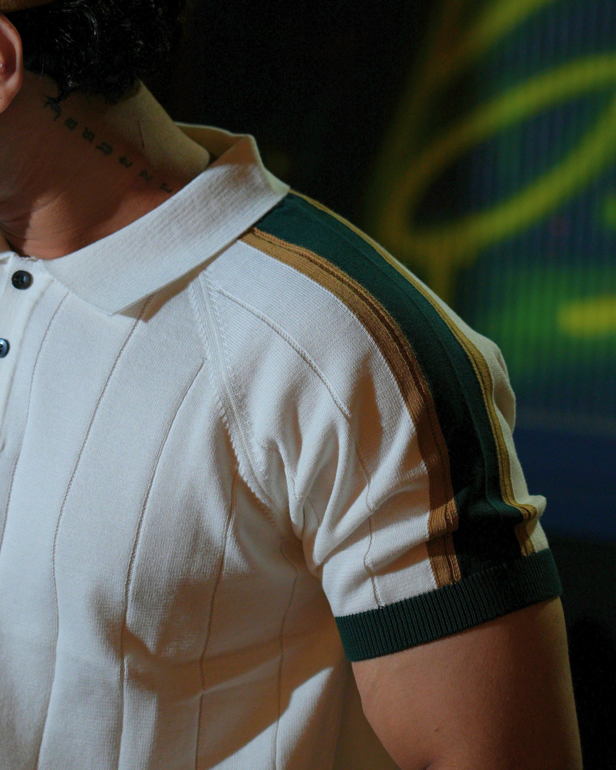 German Jacquard knitted premium heavy quality luxury wear Old money style Pure White t-shirt