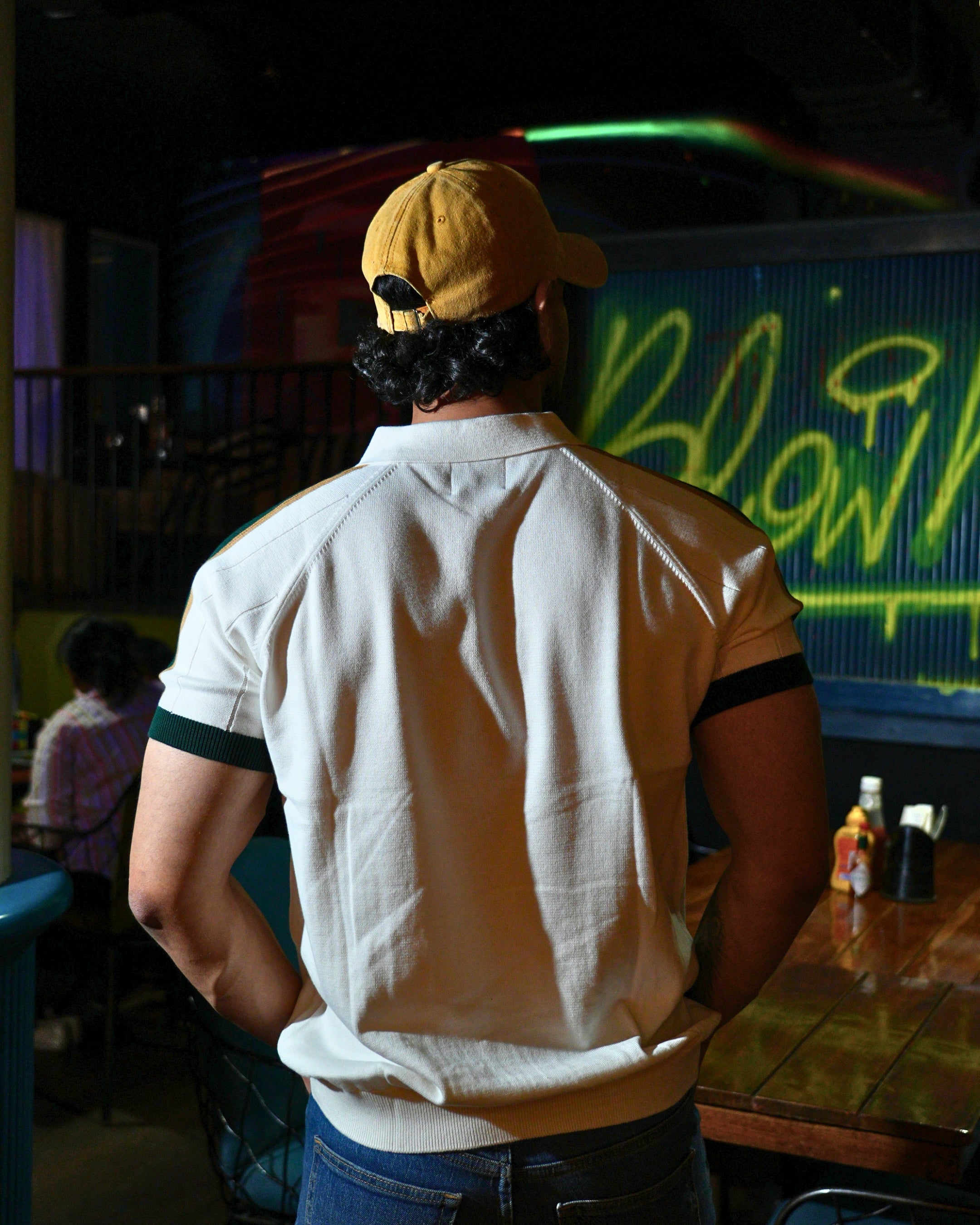 German Jacquard knitted premium heavy quality luxury wear Old money style Pure White t-shirt