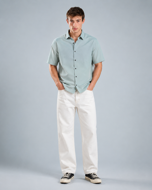 Sage Green Wrinkle-Free Shirt for Men