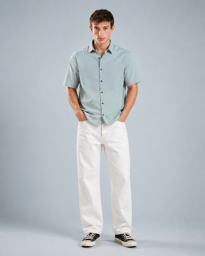 Sage Green Wrinkle-Free Shirt for Men