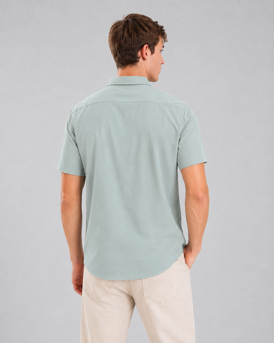 Sage Green Wrinkle-Free Shirt for Men
