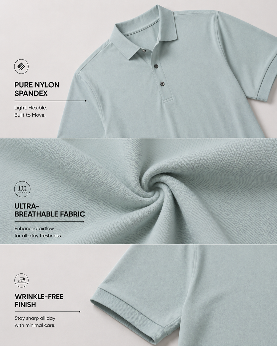 Premium Pista Green Polo T-Shirt for Men