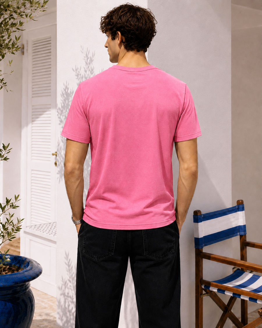 White Pink DTG Print Oversized T-Shirt