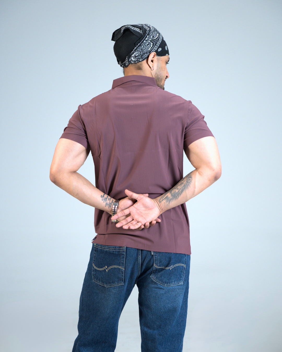 Premium English Rust Wrinkle-Free Solid Polo T-Shirt