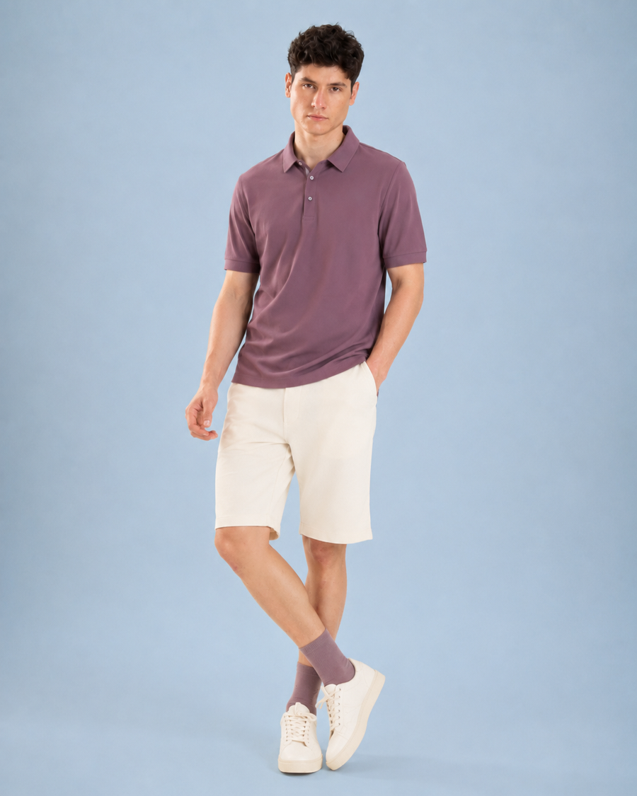 Premium Dusty Purple Polo T-Shirt for Men