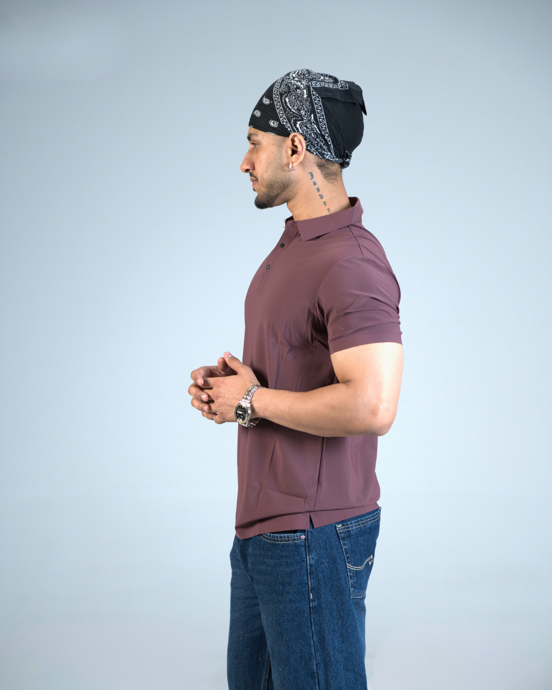 Premium English Rust Wrinkle-Free Solid Polo T-Shirt