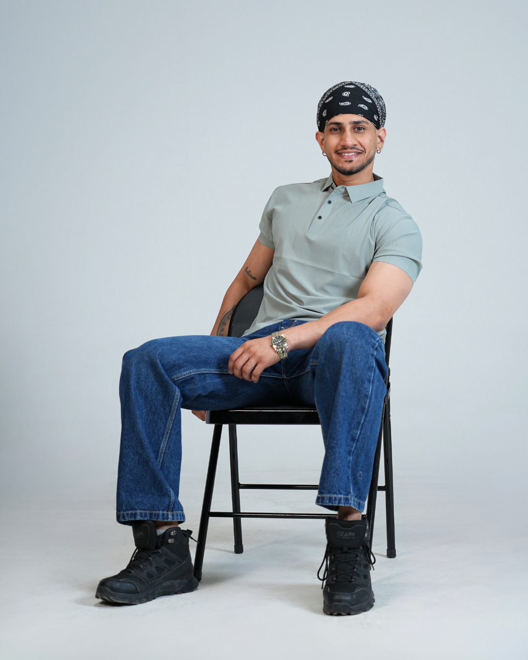 Premium Pista Green Wrinkle-Free Solid Polo T-Shirt