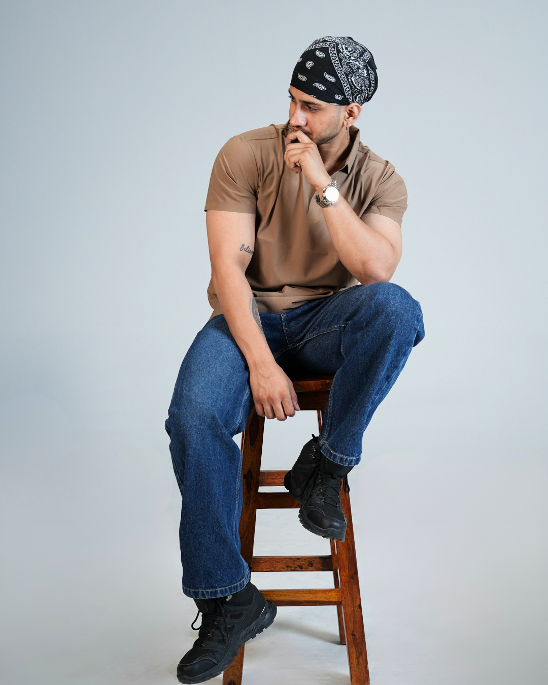 Premium Coffee Brown Wrinkle-Free Solid Polo T-Shirt