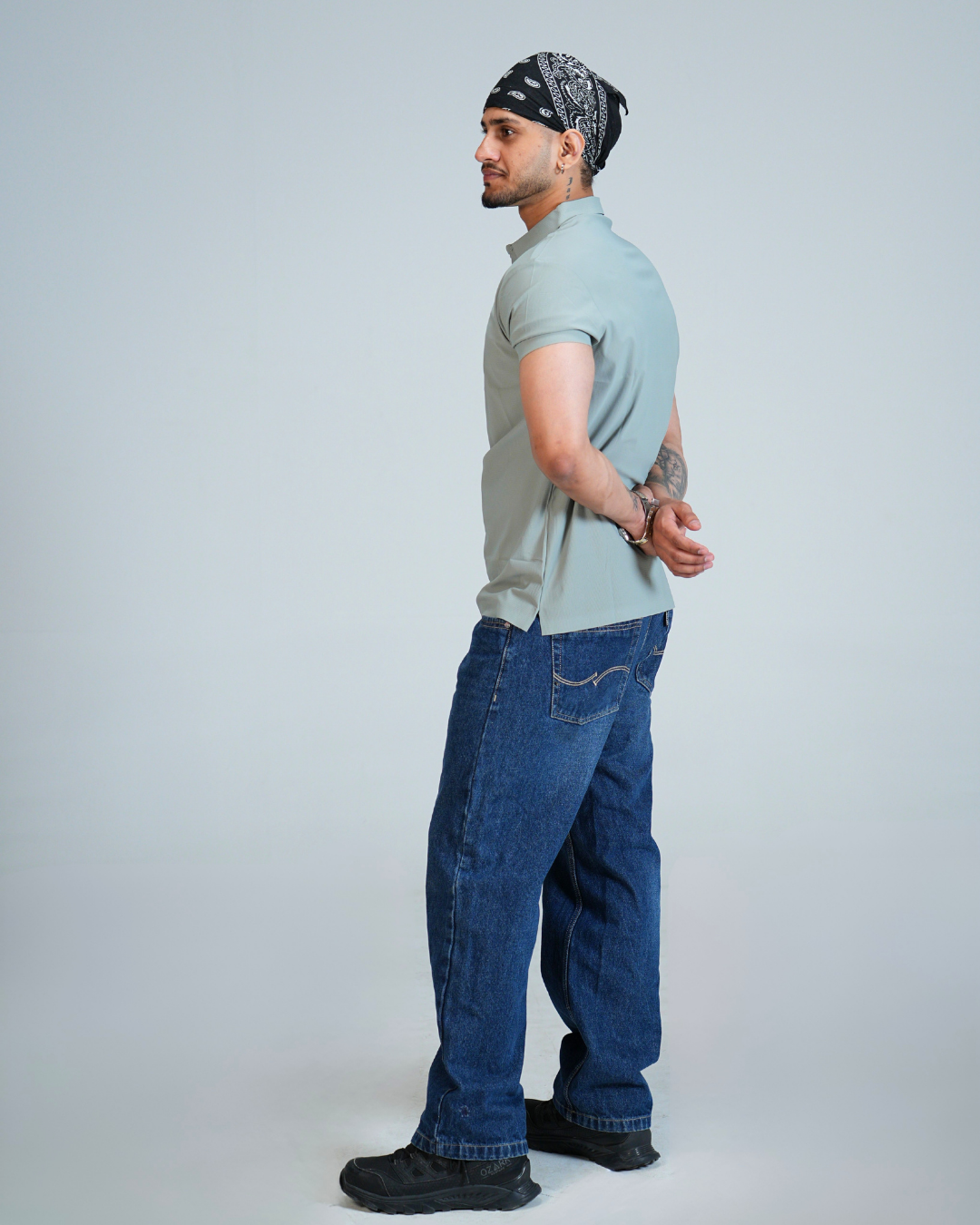 Premium Pista Green Wrinkle-Free Solid Half sleeves shirt