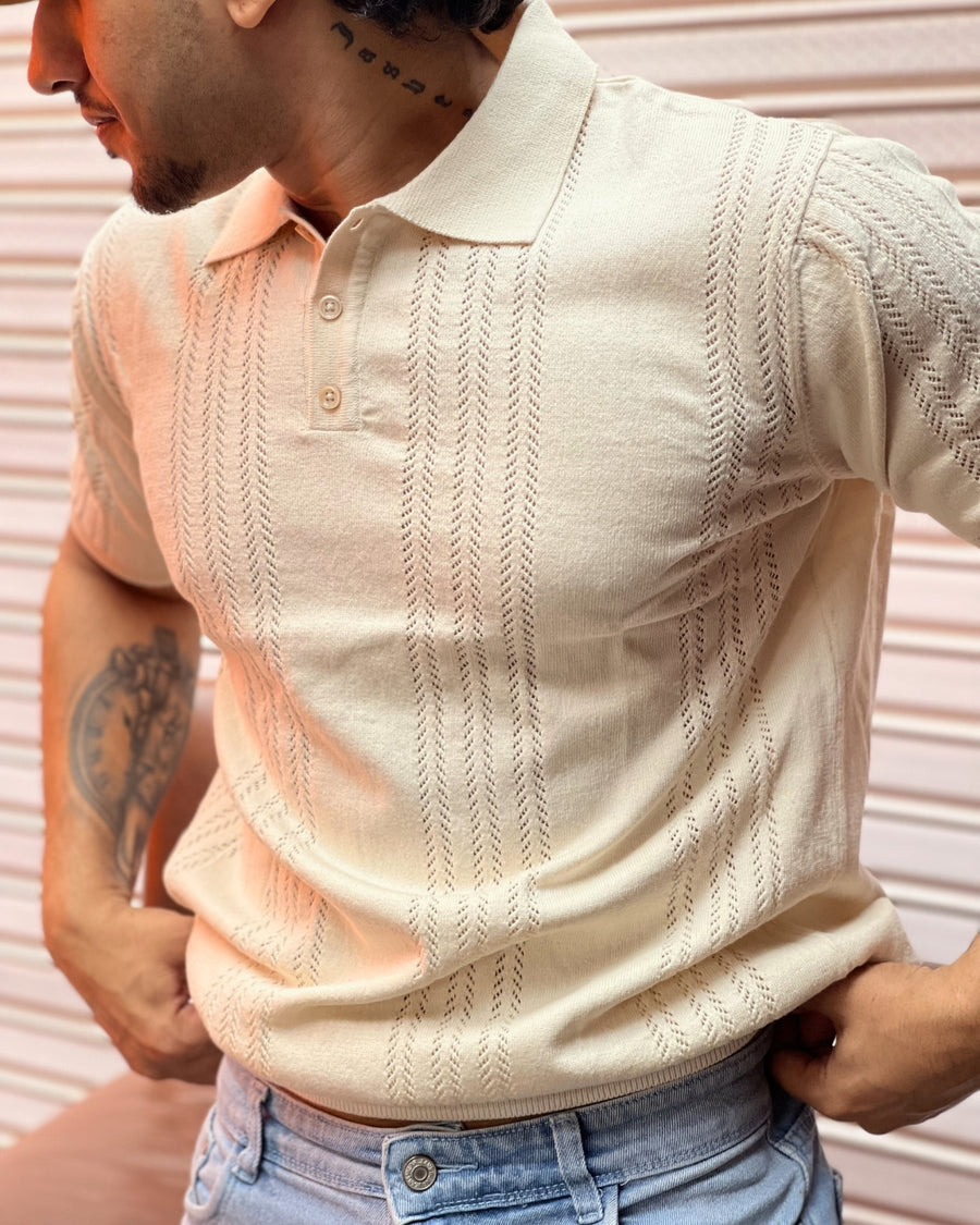 German Jacquard knitted premium heavy quality luxury wear Old money style Off White t-shirt